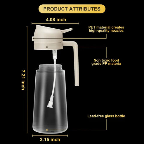 Portable Sprayer & Oil Dispenser – Dual Mode Glass Bottle for Kitchen & BBQ