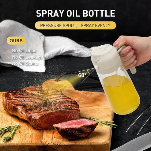 Portable Sprayer & Oil Dispenser – Dual Mode Glass Bottle for Kitchen & BBQ